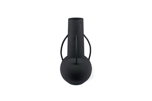 VASE ROMAN BLACK MEDIUM