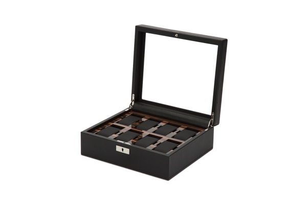 ROADSTER 8 PIECE WATCH BOX - BLACK