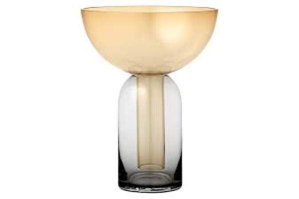 TORUS VASE BLACK AND AMBER SMALL