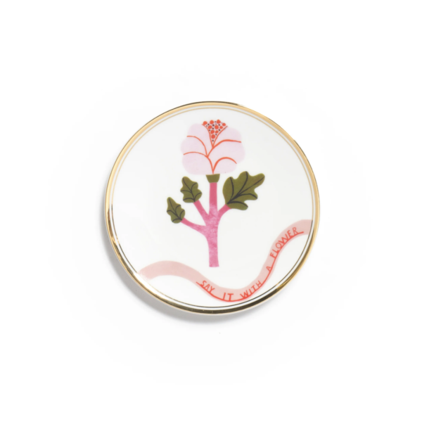 Say it With a Flower Plate Pink