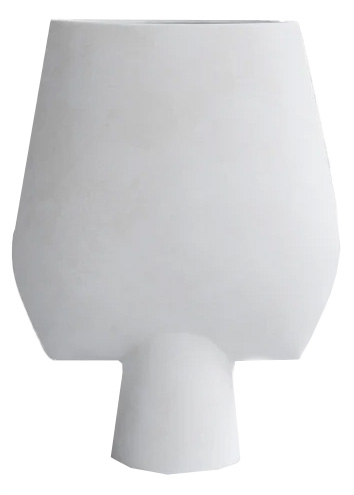 SPHERE VASE SQUARE BIG WHITE