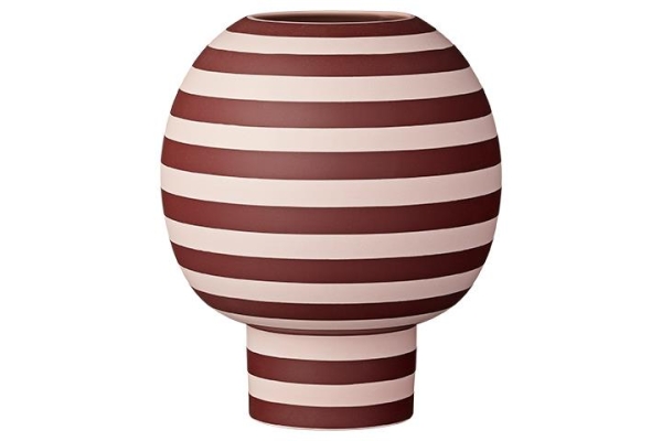 VARIA SCULPTURAL VASE ROSE/BORDEAUX