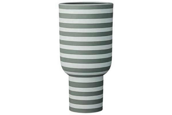VARIA SCULPTURAL VASE DUSTY GREEN/FOREST