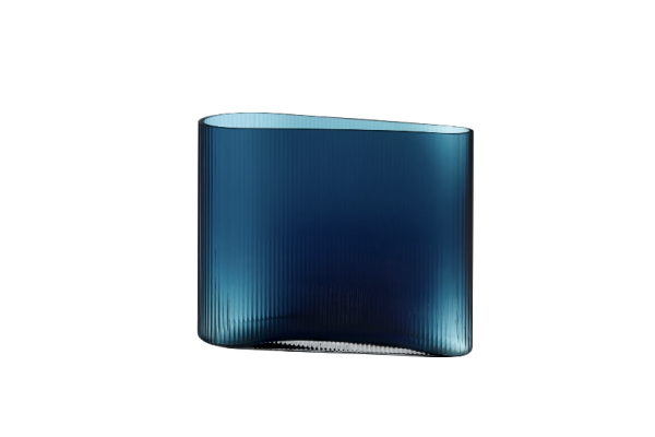 Mist Vase Wide Petroleum Green