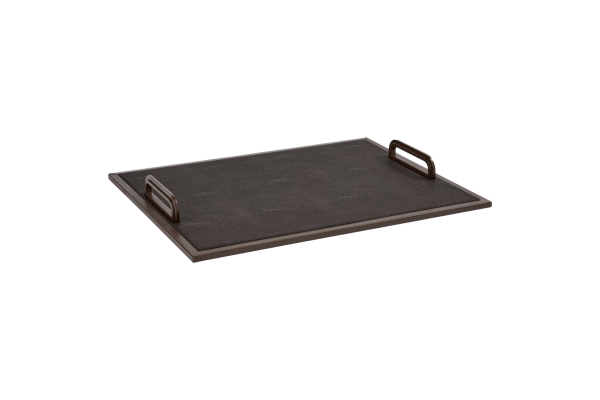 Large Anthracite Shagreen Tray