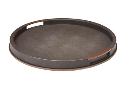 ROUND TRAY ANTHRACITE 46 D