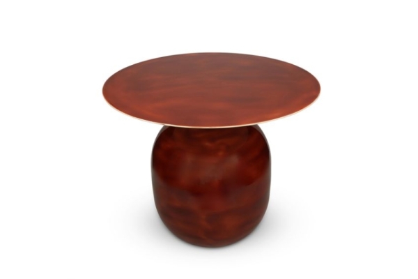Mesa auxiliar metal red clay MIO SMALL