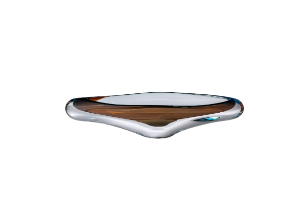 Canoe Bowl Turquoise Beige