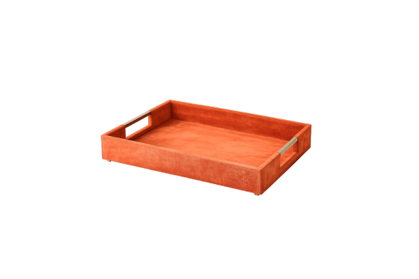 Posh Tray-Rust Suede Large