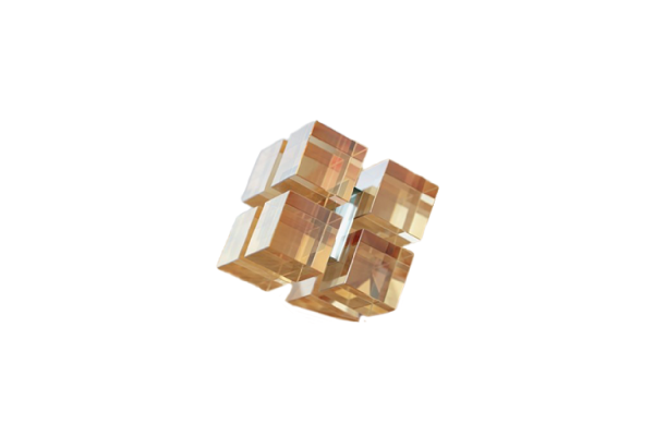 PIEZA EN CRISTAL CHAMPAGNE. PUZZLE