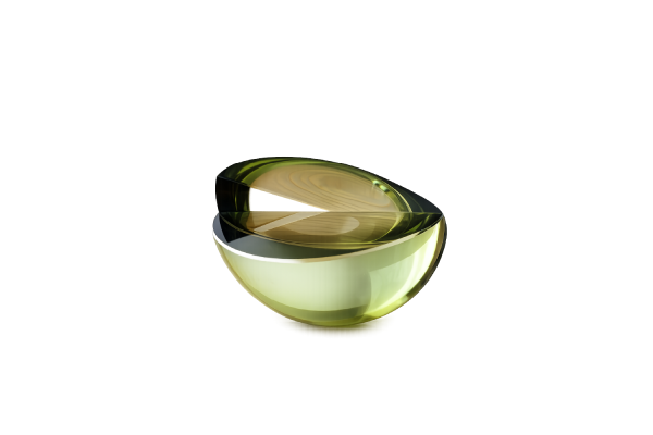 SEMIESFERA CRISTAL COLOR VERDE SMALL