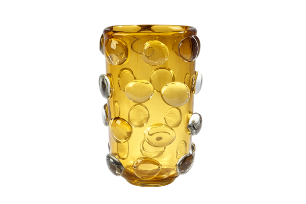 Rondelle Vase Amber Lg