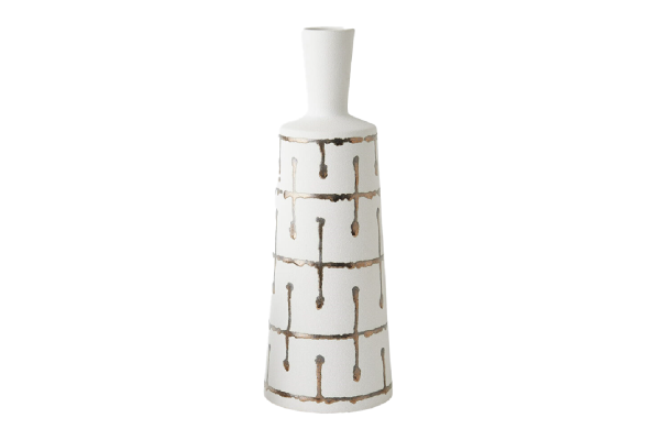 Labirinto Golden Stripe White Vase Large
