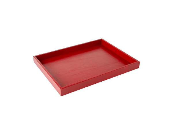 Deep Red Leather Tray