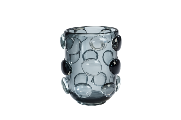 Rondelle Vase-Grey-Sm