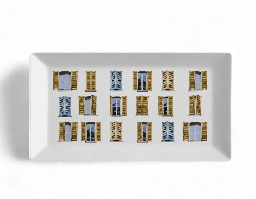 La Finestra Sul Cortile Vide-Poche rectangular de porcelana #6