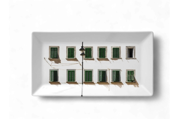 La Finestra Sul Cortile Pequeño Vide-Poche rectangular de porcelana #3