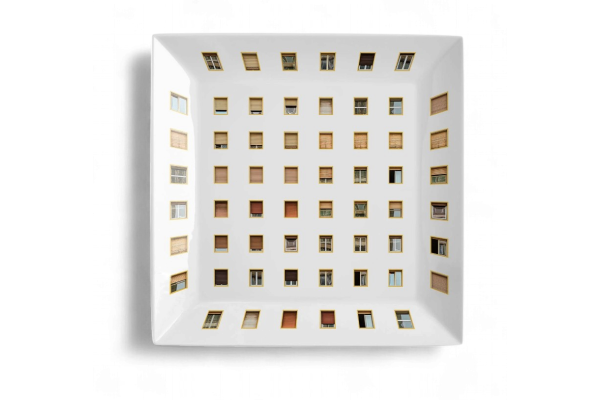 La Finestra Sul Cortile Vide-Poche cuadrado grande de porcelana #3