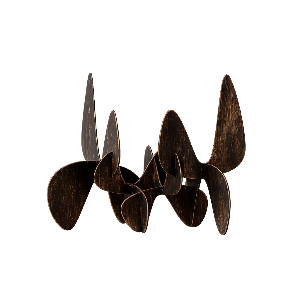 ESCULTURA LÁMINA GR. METAL. NEGRO L