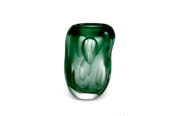 Vase Sianni S green glass