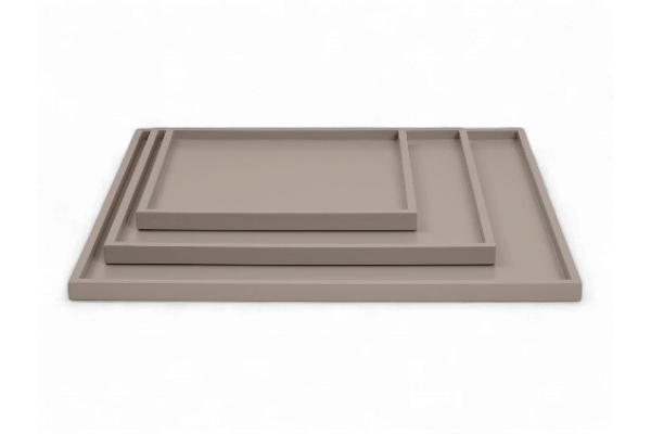 MATT Lacquer Tray set 30*30*2/40*40*2/50*50*2 Fawn