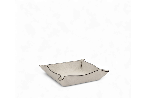 SQUARE TRINKET TRAY 14 X 14 CM BISCUIT
