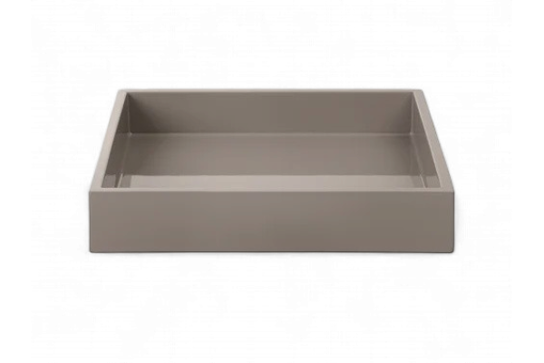 LUX Lacquer Tray 19*19*3,5 Warm Grey