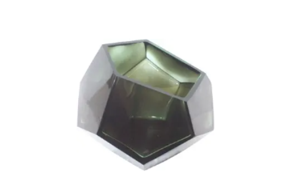 Glass Diamon Bowl Large Verde